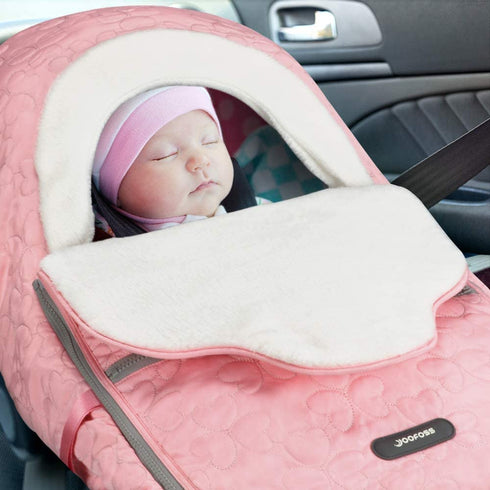 Yoofoss Baby Car Seat Cover Winter Carseat Canopies Cover to Protect Baby from Cold Wind, Super Warm Plush Fleece Baby