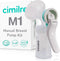 M1 Manual Breast Pump Kit Portable, Quiet Breastfeeding Pump with Ergonomic Handle,