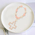 Communion Cross Baptism Silicone Rosary Necklace Light Pink Shower Baptism Party Supply Rosary Necklace First Rosary