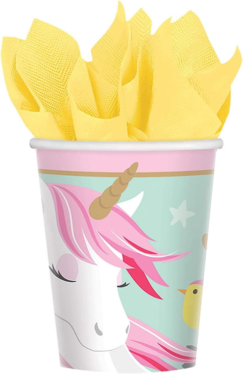 amscan Paper Party Cups, Magical Unicorn Tableware Collection, 9 oz, 8 Pcs.