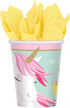 amscan Paper Party Cups, Magical Unicorn Tableware Collection, 9 oz, 8 Pcs.