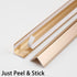 90 35.4in 0.8in (3Pcs) Trimold Matte Gold Aluminum Peel and Stick L Molding Corner Guards with Angle for Wall Door