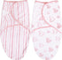 Biloban Swaddle Blankets for Baby Girl, 3-6 Months, Cotton Newborn Swaddle, Lovely Pink Print, 2 Pack