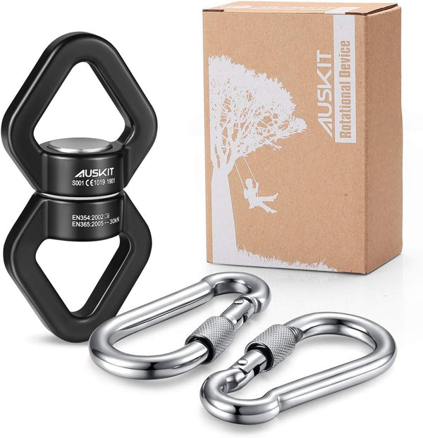 Black Swing Swivel, 30 KN Safest Rotational Device for Hanging Accessory