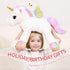 FFxiong 24 Inch Big Unicorn Stuffed Animal Plush Toy Pillow, Cute Soft Giant Unicorn with Rainbow Wings Large Doll