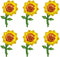 33 Inch Sunflower Foil Balloons, Sunflower Shaped Aluminum Mylar Balloons for Summer Themed Party, 6PCS