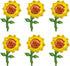 33 Inch Sunflower Foil Balloons, Sunflower Shaped Aluminum Mylar Balloons for Summer Themed Party, 6PCS