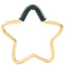 BUGGY GEAR STAR HOOK by BUGGYGEAR, Gold/Navy Leather Hook for Carrying Baby Diaper Bag on Stroller Handle Bars