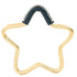 BUGGY GEAR STAR HOOK by BUGGYGEAR, Gold/Navy Leather Hook for Carrying Baby Diaper Bag on Stroller Handle Bars