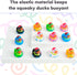 Kicko 12 Assorted Rubber Ducks, 2 Inch Splat Pattern – Jeep Ducks for Kids, Baby Bath Toys, Sensory Play, Stocking