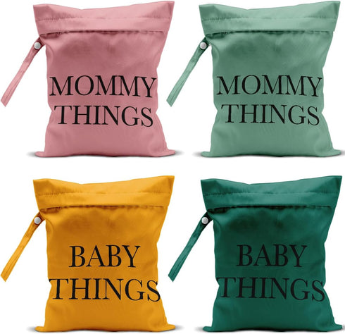 VBCVBGFH New Mommy Essentials New Mom Gifts 4 Pack Cute Wet Bag Waterproof