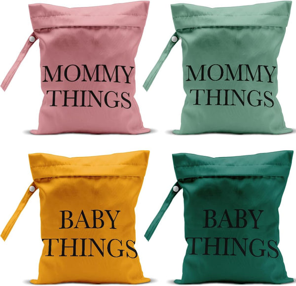 VBCVBGFH New Mommy Essentials New Mom Gifts 4 Pack Cute Wet Bag Waterproof