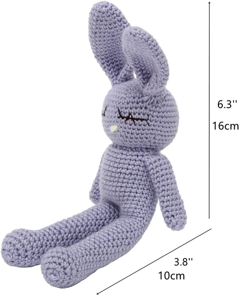 Moni's Choice Stuffed Plush Baby Crochet Bunny Rabbit - Handmade Stuffed Animal for Newborn, Granddaughter, Grandson