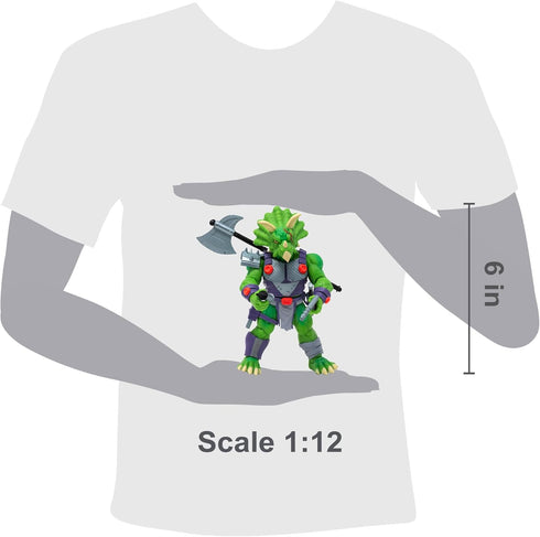 Saurozoic 6 Inch 1:12, 8+ Boss Fight Studio Warrior Triax Skiver Futuristic, Armored Dinosaur Hero Highly Articulated