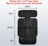 Car Seat Protector Mat - Thick Padding, Durable Waterproof Fabric, Leather Reinforced Corners & 3 Pockets Black