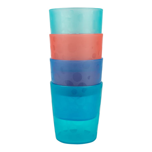 18m+, 4-Pack Dr. Brown's Toddler Tumblers, Stackable Open Training Cups, BPA-Free