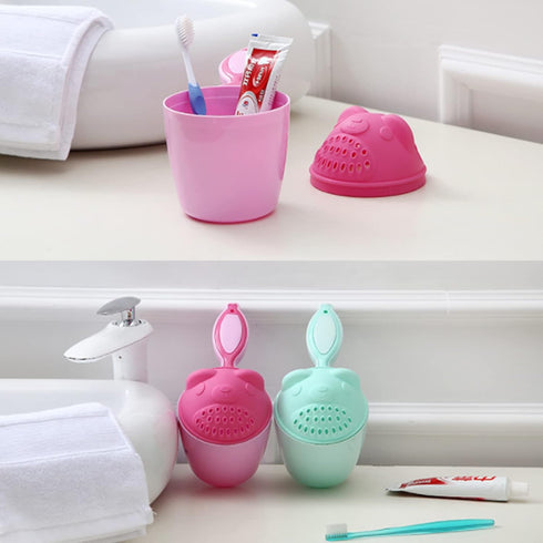 ViaGasaFamido 2 21x10.7x15cm/8.3x4.2x5.9in Baby Rinse Cup, Shampoo & Bath Rinser, Wash Hair with Pour Spouts