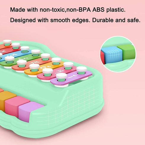 2 1 1-3 8 in Baby Piano Xylophone for Toddlers Years Old, Multicolored Key Keyboard Baby Xylophone Piano, Preschool