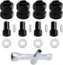 4 Pieces Aluminum Extended 7mm Hex Wheel Hubs & 8mm Thick Wheel Spacers for Axial SCX24 Models (Black)