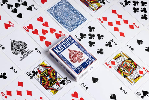Maverick Playing Cards - Standard Index, Red and Blue - 12 Pack