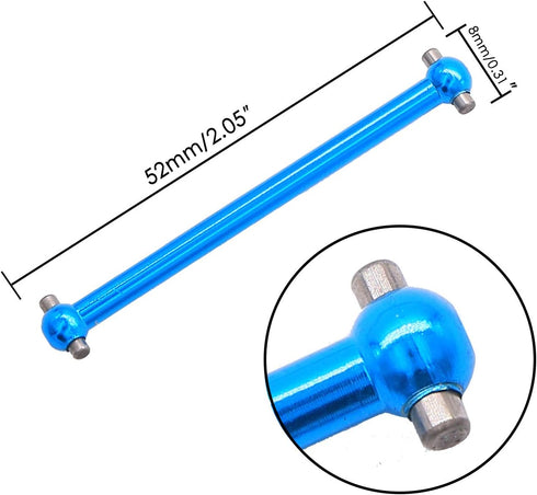 4PCS Aluminum Alloy Universal Drive Joint Dogbone Replacement Part for WLtoys A959 A969 A979 1/18 RC Car