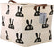 Square Storage Bins Canvas Collapsible Storage Basket with Handles - Organizer for Nursery, Kid's Toys & Laundry, Gift