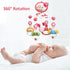 LKNUIYIE Timming Baby Musical Crib Mobile with Light and Projector, Mobile for Crib with Remote Control Function