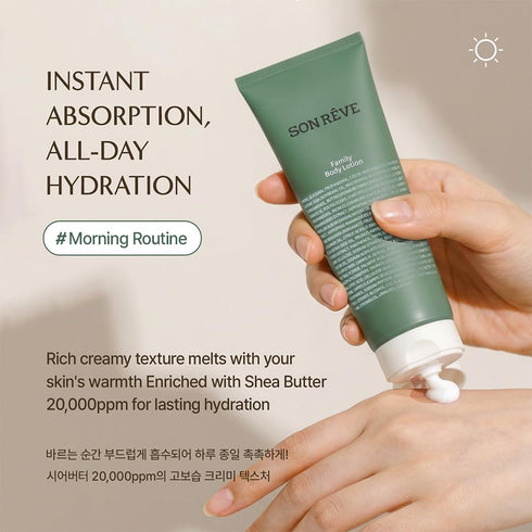 Family Body Cream Thick but Fast-Absorbing, Non-Greasy Hydration | Fragrance-Free | Safe for Babies, Kids & Adults |