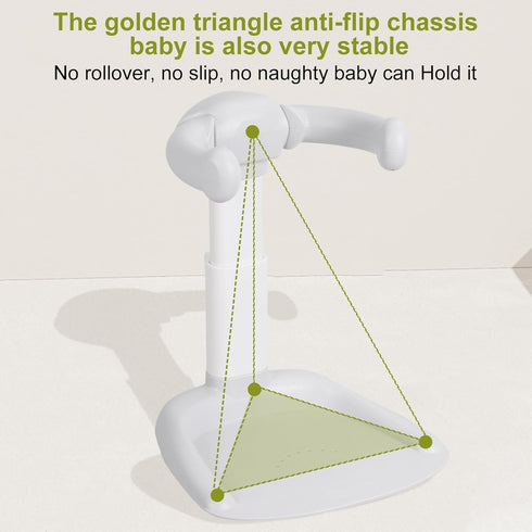 Iryreafer Baby Shower Stand, Baby Bath Support, Shower Standing Support with Adjustable Height and Armrest, Bath Stand