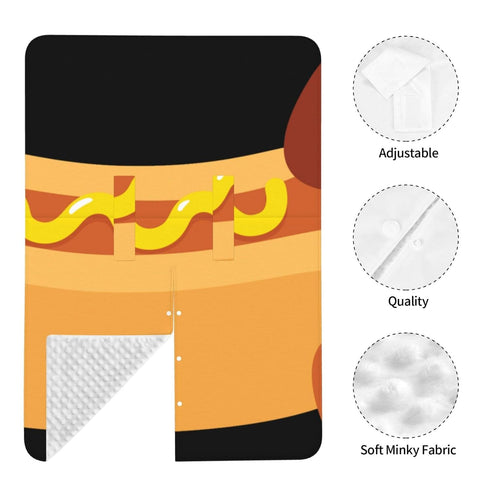 Zhbvncp Dachshund in Hot Dog Bun with Mustard Baby Car Seat Cover & Breastfeeding Nursing Cover - Breathable Stretch