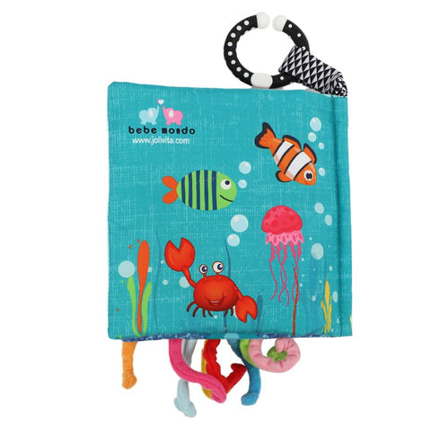 0-6, 6-12, 12-18 Fish Baby Books Toys, Touch Feel Cloth Crinkle Books for Babies, Infant Toys Months,Early Learning