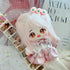 niannyyhouse 20cm Plush Doll Clothes Set, Hairpin, Shirt, Skirt, JK Uniform, 8in Soft Stuffed Toy Accessories (Pink)