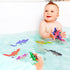 10Pcs Alligator Toy Animal Figure Bath Toys, Color Changing Crocodile Toy for Kids 3 Years and up, Water Table Toys