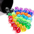 jrceliy 50 Set, 14mm 6 Pieces Dice Bulk Sided Colored Dices for Board Games, Math Learning,Classroom