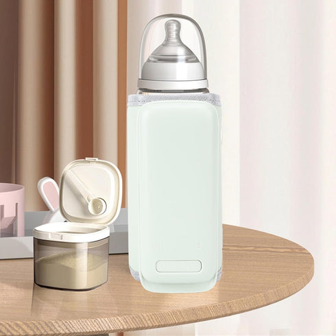 Yoidesu Baby Bottle Warmer, Smart Thermostat USB Rechargeable Portable Bottle Warmer with Insulated Sleeve