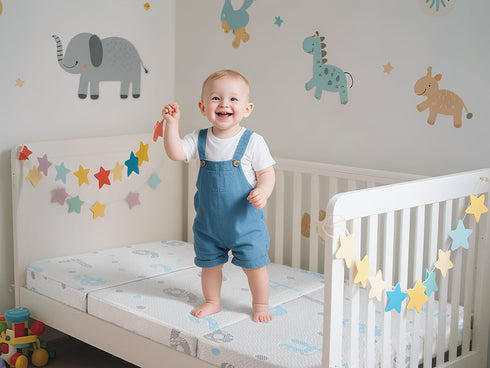 Pack 38"x26" Pack Pack Trifold and Play Mattress, High Density Foam N Play Mattresses for Baby Toddler, Foldable