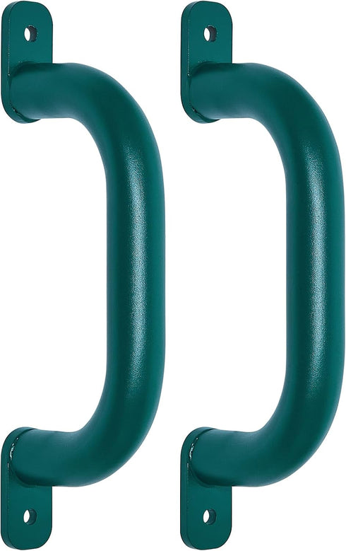 2 Pack 10'' Playground Accessories Handles Green, Outdoor Playset Grab Handles, Swing Set Hardware Kit Handles, Kids Grab Bar for Playhouse,Treehouse, Jungle Gym by Purife