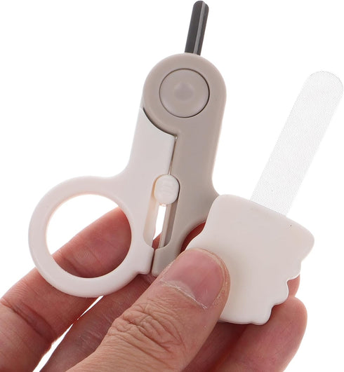 Set Trimmer Nail Clippers and Scissors for Newborns and Safe Stainless Steel Nail with Filing Stick Manicure Grooming