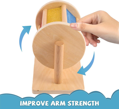 6 12 1 Full Size Spinning Drum Montessori Toys for Infant - Months Year Old Babies Toddlers (Multiple Materials)