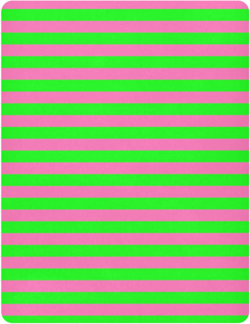 Pigsaly 27x39 Inch Crib Sheets Hot Pink Green Stripe Baby Sheet for Standard Crib Mattress Boys Girls Toddler Bed