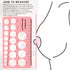 Nipple Ruler, 4 Pcs Nipple Rulers Set for Flange Sizing Measurement Tool, Pink/Green