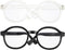 NUOBESTY 2pcs Doll Eyewear, Doll Glasses for 15-20cm Dolls, Mini Costume Supplies (Black Transparent)