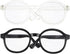NUOBESTY 2pcs Doll Eyewear, Doll Glasses for 15-20cm Dolls, Mini Costume Supplies (Black Transparent)