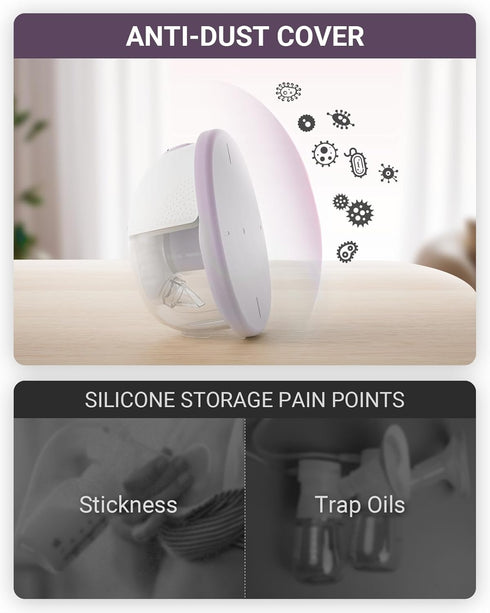 1 Pack comfyer Heated Wearable Breast Pump, Industry-Leading Heating Tech, Innovative Magnetic Charging Cable, App