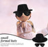 TOYANDONA Doll Glasses Mini Formal Hat Set: 20pcs Miniature Doll Hats & Black Sunglasses