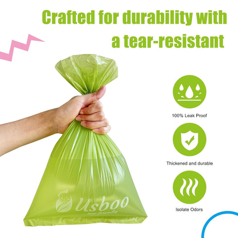 16 Rolls/240 Diaper Bags Disposable for Baby, Refill Bags OXO-Biodegradable Waste Bags,Dirty Disposable Diaper