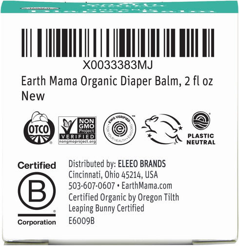 Earth Mama 2-Ounce (3-Pack) Organic Diaper Balm | Diaper Cream for Baby | EWG Verified, Petroleum & Artificial