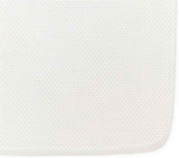 Pehr Crib Sheet, Pin Dot Pebble | Breathable Brushed Organic Cotton for