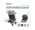 Manito Sun Shade for Strollers and Car Seats - Scandi Mosaic Black, UPF 50+