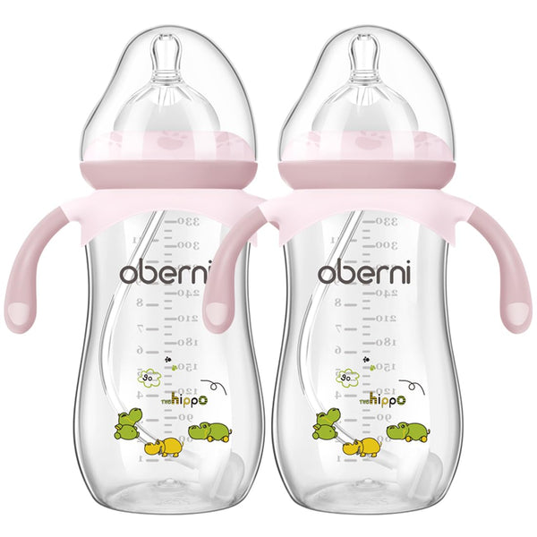 Oberni Toddler Milk Bottle 330ml/11oz, Anti-Colic Baby Bottle with Fast Variable Flow